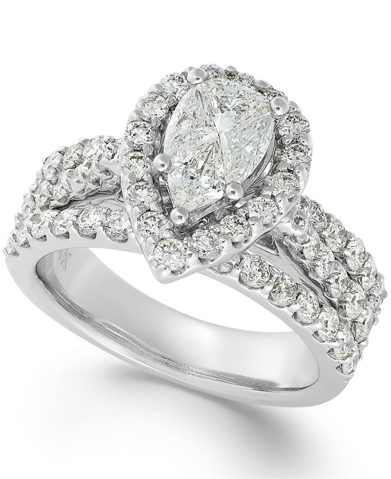 Lyst Macy S  Diamond  Engagement  Ring  In 14k White Gold 2 